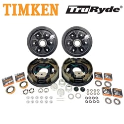 6-5.5" Bolt Circle 4,400 lbs. TruRyde® Trailer Axle Electric Brake Kit With Timken Bearings