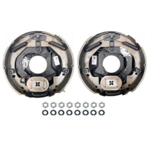 Pair of Ten Inch by Two and a Quarter Inch Electric Brake Assemblies for Forty-Four Hundred Pound Lippert Trailer Axles - 23144K