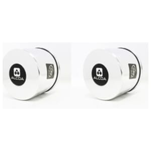 Two Alcoa Center Cap 4.7" Tall for Eight Lug Stud Pilot Single Wheel - 004167X2