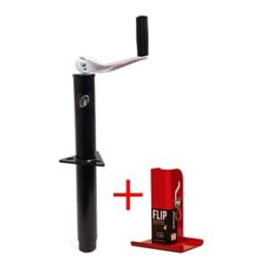 Ram® 5,000 lbs. A-Frame Trailer Jack w 4" Fastway Flip Foot - TJA-5000-B-FLIP4