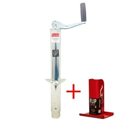 RAM® 2,000 lbs. Zinc A-Frame Trailer Jack w/4" Fastway Flip Foot TJA-2000-Z-FLIP4