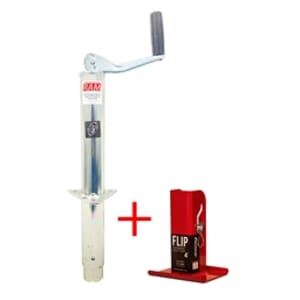 RAM® 2,000 lbs. Zinc A-Frame Trailer Jack w/4" Fastway Flip Foot TJA-2000-Z-FLIP4