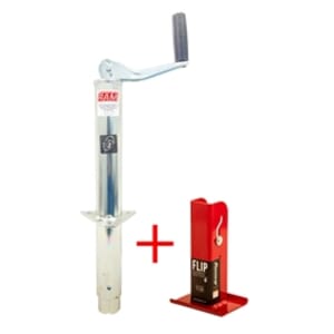 RAM® 2,000 lbs. Zinc A-Frame Trailer Jack w/6" Fastway Flip Foot TJA-2000-Z-FLIP6