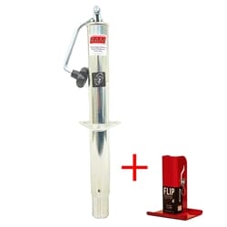 RAM® 5,000 lbs. Zinc A-Frame Trailer Jack w/ 4" Fastway Flip Foot TJA-5000T-Z-FLIP4