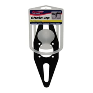 The Ball Mount CHAIN UP is the best way to eliminate the clanking, sparking or wear of dragging safety chains and ensures you’ll never have to twist your chains again, keeping you and your trailer safer on the road. Will work with a fixed ball mount or adjustable height ball mount.