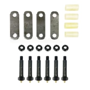 Single Axle Shackle Kit for Double Eye Springs w/Wet Bolts - WBAPX1BX