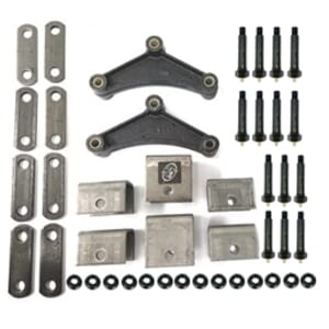 Southwest Wheel® Greaseable Tandem Axle Hanger Kit for Double Eye Springs for 3,500 lbs. Trailer Axles - WBAPT3BX