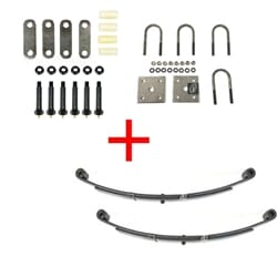 Greaseable 2,000 lbs. Trailer Axle Suspension kit Including Leaf Springs, Shackle & U-Bolt Kit - HLWB2000-KIT (No Hangers & Wet Bolts)