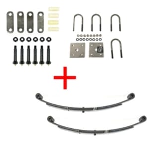 Greaseable 2,000 lbs. Trailer Axle Suspension kit Including Leaf Springs, Shackle & U-Bolt Kit - HLWB2000-KIT (No Hangers & Wet Bolts)