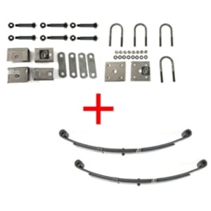 2,000 lbs. Greaseable Trailer Axle Suspension Kit Including Leaf Springs, Hanger & U-Bolt Kit - WB2000-KIT