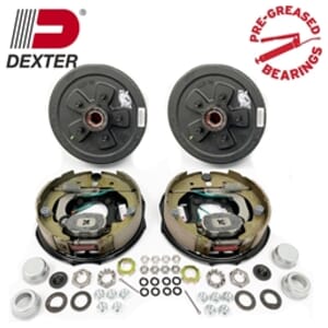 Dexter Pre-Greased Easy Assemble 5 on 4-1/2" Hub and Drum Electric Brake Kit for 3,500 lbs. Trailer Axle - PGBK545ELE