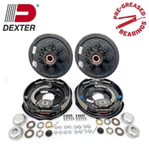 Dexter® Pre-Greased Easy Assemble 8 on 6.5" Hub and Drum 1/2" Studs Electric Brake kit for 7,000 lbs. Trailer Axle - PGBK42865ELE