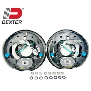 Pair of Dexter® 10" x 2 1/4" Nev-R-Adjust Electric Brake Assemblies for 3,500 lbs. Trailer Axles - 23158AUTO-DB