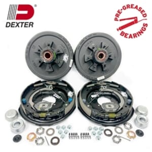 Dexter® Pre-Greased Easy Assemble 6 on 5.5" Hub and Drum Nev-R-Adjust Electric Brake Kit for 5,200 lbs. Trailer Axle - PGBK13ELEAUTO