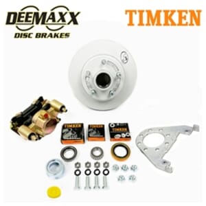 DeeMaxx® Pro 3,500 lbs. Disc Brake Kit for One Wheel with Gold Zinc Caliper - DM35KGOLD-TK
