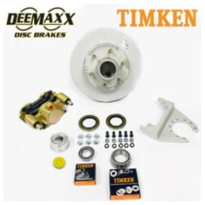 DeeMaxx® Pro 5,200 lbs. Disc Brake Kit for One Wheel with Gold Zinc Caliper - DM52KGOLD-TK