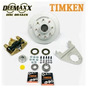 DeeMaxx® Pro 7,000 lbs. Disc Brake Kit for One Wheel with Gold Zinc Caliper - DM7KGOLD-TK