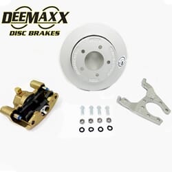 DeeMaxx® 3,500 lbs. Slip Over Disc Brake Kit for One Wheel with Gold Zinc Caliper - DM35KRTR-109GOLD