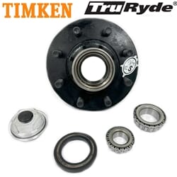 TruRyde® 8-6.5" Bolt Circle Oil Trailer Hub 5/8" Studs with Timken® Bearings for an 8,000 lbs. Trailer Axle - RVI8K865580-TK