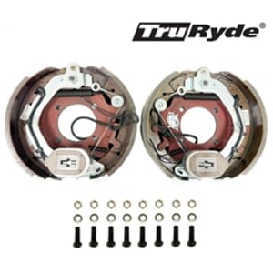 Pair of TruRyde® 8K 12 1/4"X3 3/8" Self-Adjusting Electric Brake Assemblies - BK8KE0102