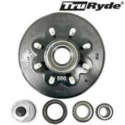 TruRyde® 8-6.5" Bolt Circle 5/8" Trailer Hub/Drum with Parts for a 8,000 lbs. Trailer Axle - RVD8K865580
