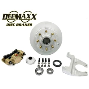 DeeMaxx® 8,000 lbs. Disc Brake Kit with 5/8" Studs for One Wheel with Gold Zinc Caliper - DM8KGOLD580