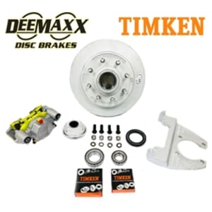 DeeMaxx® 8,000 lbs. Disc Brake Kit with 9/16" Studs for One Wheel with Maxx Coating Caliper and Timken® Bearings - DM8KMAXX916-TK