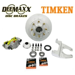 DeeMaxx® 8,000 lbs. Disc Brake Kit with 5/8" Studs for One Wheel with Maxx Coating Caliper and Timken® Bearings - DM8KMAXX580-TK