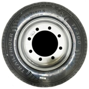 17.5" x 6.75" Dual Gray 8-275mm Wheel with 23575R17.5 18 PLY TrailFinder - 1756758HP4GWT235-PM