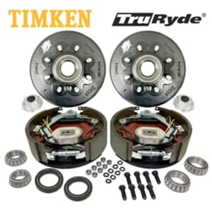 8-6.5" Bolt Circle 9/16" Stud TruRyde® 8K Axle Self-Adjusting Electric Brake Kit with Timken® Bearings - BK8K916-TK
