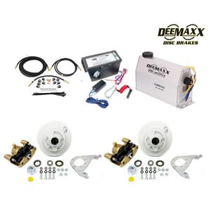 MAXX KIT Electric Over Hydraulic 3,500 lbs. Disc Brake Kit for One Axle with Gold Zinc Caliper - DMK35IG1