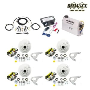 MAXX KIT Electric Over Hydraulic 3,500 lbs. Disc Brake Kit for a Tandem Axle with MAXX Caliper and TruRyde® Bearings - DMK35IG2