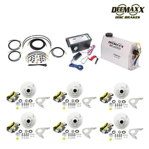 MAXX KIT Electric Over Hydraulic 3,500 lbs. Disc Brake Kit for a Triple Axle with MAXXX Caliper and TruRyde® Bearings - DMK35IM3