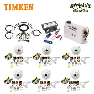 MAXX KIT Electric Over Hydraulic 3,500 lbs. Disc Brake Kit for a Triple Axle with MAXXX Caliper and Timken® Bearings - DMK35IM3-TK