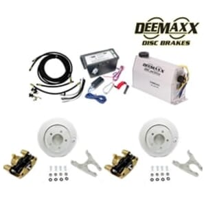 MAXX KIT Electric Over Hydraulic 3,500 lbs. Slip Over Disc Brake Kit for a Single Axle with Gold Zinc Calipers - DMK35RG1