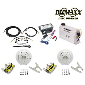 MAXX KIT Electric Over Hydraulic 3,500 lbs. Slip Over Disc Brake Kit for a Single Axle with MAXX Dacromet Calipers - DMK35RM1