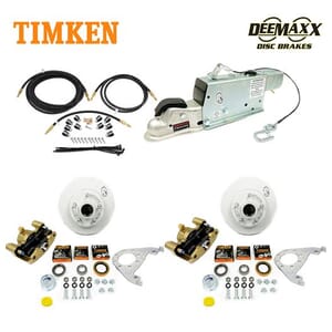 MAXX KIT Hydraulic Actuator 3,500 lbs. Integral Disc Brake Kit for a Single Axle with Gold Zinc Calipers and Timken® Bearings - DMK35IG1ACT-TK
