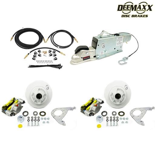 MAXX KIT Hydraulic Actuator 3,500 lbs. Integral Disc Brake Kit for a Single Axle with MAXX Dacromet Calipers and TruRyde® Bearings - DMK35IM1ACT