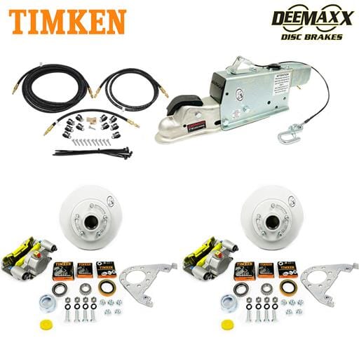 MAXX KIT Hydraulic Actuator 3,500 lbs. Integral Disc Brake Kit for a Single Axle with MAXX Dacromet Calipers and Timken® Bearings - DMK35IM1ACT-TK