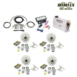 MAXX KIT Electric Over Hydraulic 5,200 lbs. Disc Brake Kit for a Tandem Axle with MAXX Caliper and TruRyde® Bearings - DMK52IM2