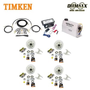 MAXX KIT Electric Over Hydraulic 5,200 lbs. Disc Brake Kit for a Tandem Axle with MAXX Caliper and Timken® Bearings -DMK52IM2-TK
