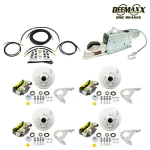 MAXX KIT Hydraulic Actuator 3,500 lbs. Integral Disc Brake Kit for a Tandem Axle with MAXX Dacromet Calipers and TruRyde® Bearings - DMK35IM2ACT