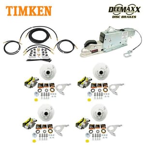 MAXX KIT Hydraulic Actuator 3,500 lbs. Integral Disc Brake Kit for a Tandem Axle with MAXX Dacromet Calipers and Timken® Bearings - DMK35IM2ACT-TK