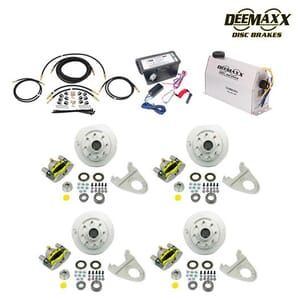 MAXX KIT Electric Over Hydraulic 7,000 lbs. Disc Brake Kit for a Tandem Axle with MAXX Caliper and TruRyde® Bearings - DMK7IM2