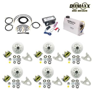 MAXX KIT Electric Over Hydraulic 7,000 lbs. Disc Brake Kit for a Triple Axle with MAXX Caliper and TruRyde® Bearings - DMK7IM3