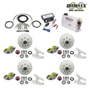 MAXX KIT Electric Over Hydraulic 8,000 lbs. Disc Brake Kit with 5/8" Studs for a Tandem Axle with MAXX Caliper and TruRyde® Bearings - DMK8IM2580