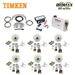 MAXX KIT Electric Over Hydraulic 5,200 lbs. Disc Brake Kit for a Triple Axle with MAXX Caliper and Timken® Bearings - DMK52IM3-TK