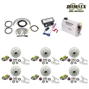 MAXX KIT Electric Over Hydraulic 8,000 lbs. Disc Brake Kit with 5/8" Studs for a Triple Axle with MAXX Caliper and TruRyde® Bearings - DMK8IM3580