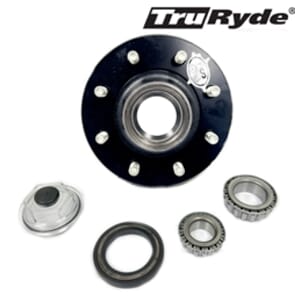 TruRyde® 8-6.5" Bolt Circle Oil Trailer Hub 9/16" Studs with Parts for an 8,000 lbs. Trailer Axle - RVI8K865916