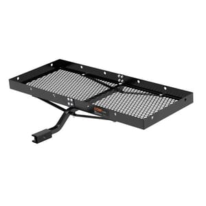 Curt 48" x 20" Black Steel Tray Cargo Carrier (1-1/4", 2" Adapter, 300 lbs.) - 18110